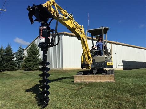 auger mini excavator|auger attachments for mini excavators.